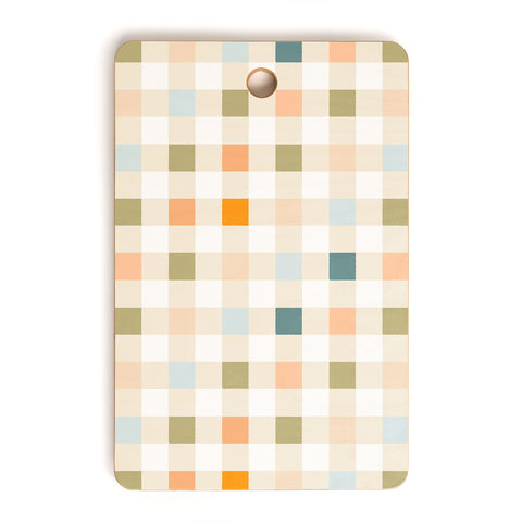 Iveta Abolina Pastel Checker Cutting Board Rectangle