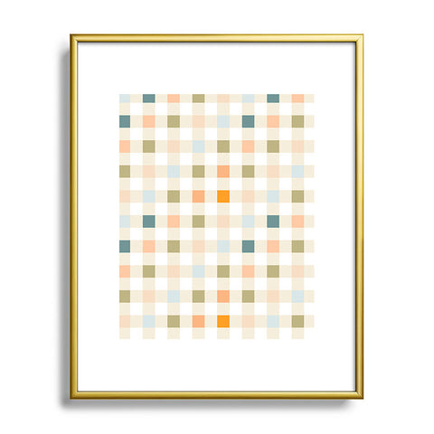 Iveta Abolina Pastel Checker Metal Framed Art Print