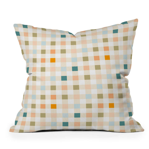Iveta Abolina Pastel Checker Throw Pillow
