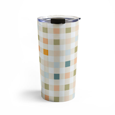 Iveta Abolina Pastel Checker Travel Mug