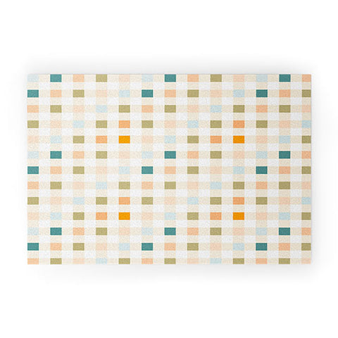 Iveta Abolina Pastel Checker Welcome Mat