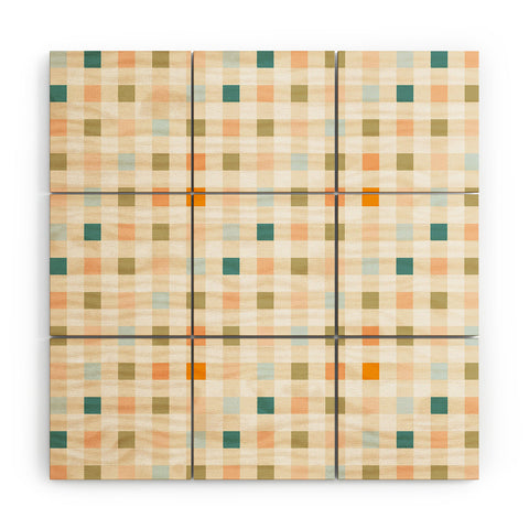 Iveta Abolina Pastel Checker Wood Wall Mural
