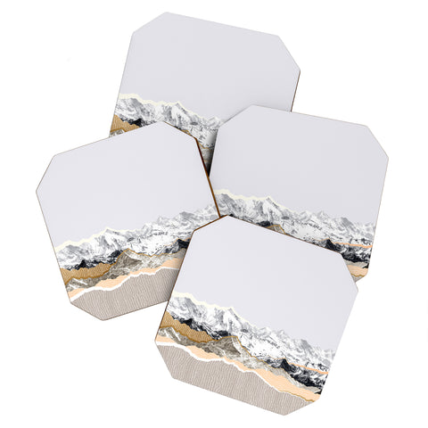 Iveta Abolina Pastel Mountains II Coaster Set