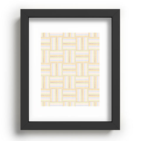Iveta Abolina Pastel Stripes Check Recessed Framing Rectangle