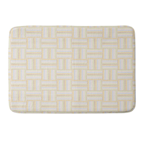 Iveta Abolina Pastel Stripes Check Memory Foam Bath Mat