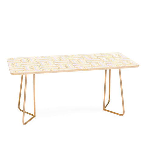 Iveta Abolina Pastel Stripes Check Coffee Table