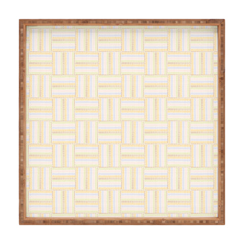 Iveta Abolina Pastel Stripes Check Square Tray