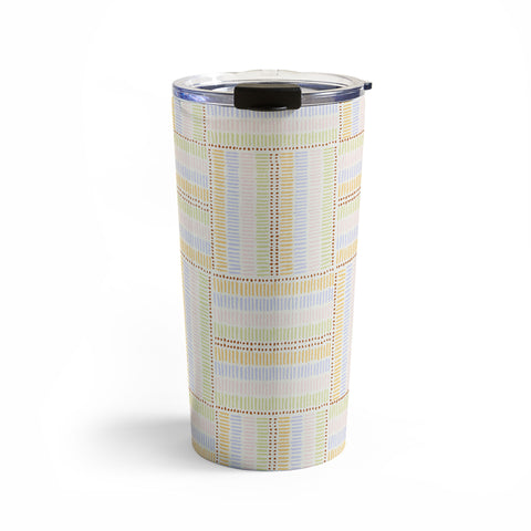 Iveta Abolina Pastel Stripes Check Travel Mug