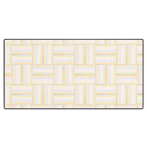Iveta Abolina Pastel Stripes Check Desk Mat