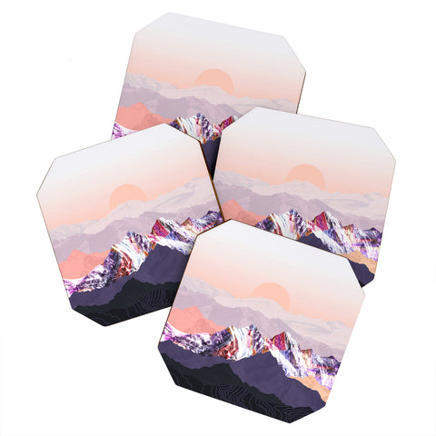 Iveta Abolina Peach Sunset Coaster Set
