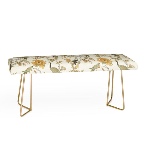 Iveta Abolina Peacock Garden on Cream Bench