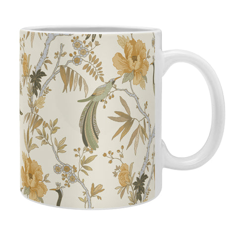 Iveta Abolina Peacock Garden on Cream Coffee Mug