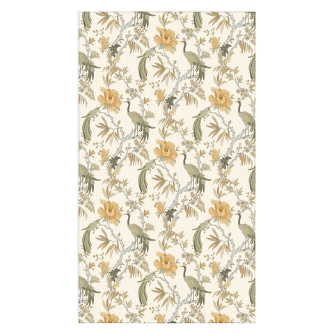 Iveta Abolina Peacock Garden on Cream Tablecloth