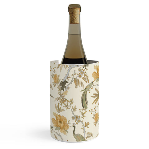 Iveta Abolina Peacock Garden on Cream Wine Chiller