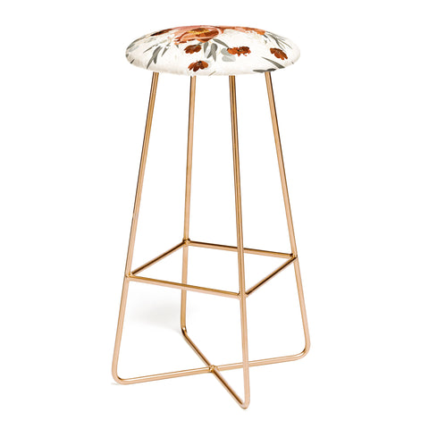 Iveta Abolina Peonies Cream Bar Stool