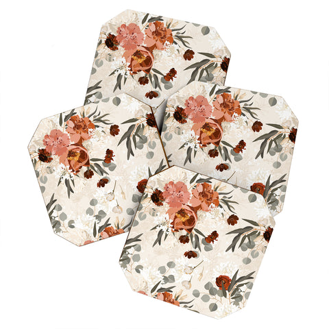 Iveta Abolina Peonies Cream Coaster Set
