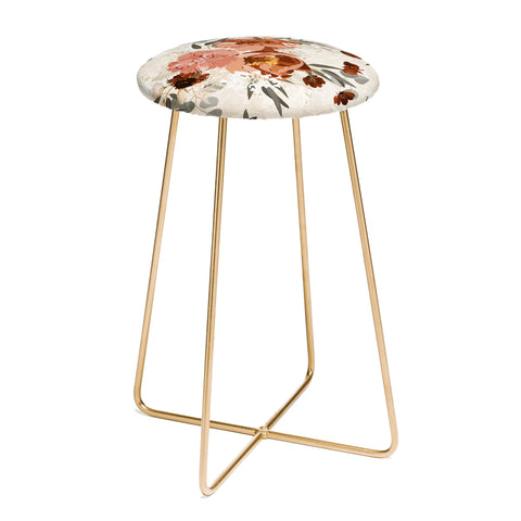 Iveta Abolina Peonies Cream Counter Stool