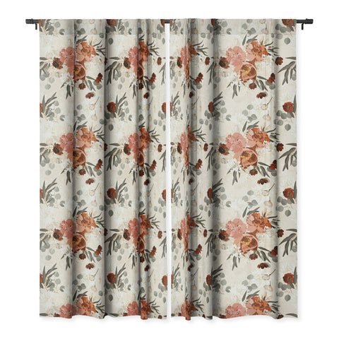 Iveta Abolina Peonies Cream Blackout Window Curtain
