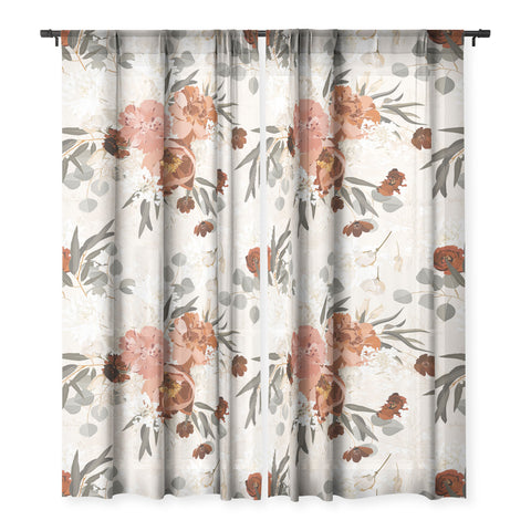 Iveta Abolina Peonies Cream Sheer Non Repeat