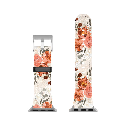 Iveta Abolina Peonies Cream Apple Watch Band