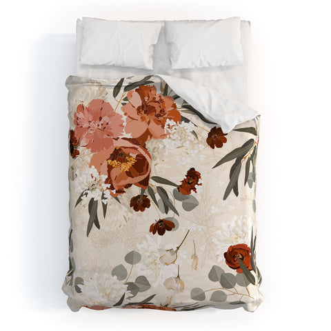 Iveta Abolina Peonies Cream Duvet Cover