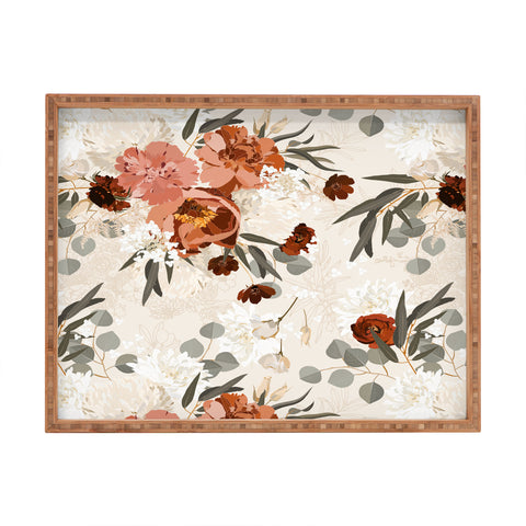 Iveta Abolina Peonies Cream Rectangular Tray