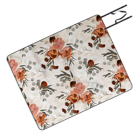 Iveta Abolina Peonies Cream Picnic Blanket