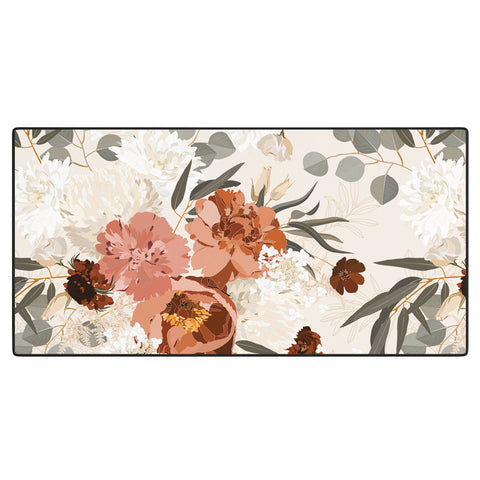 Iveta Abolina Peonies Cream Desk Mat