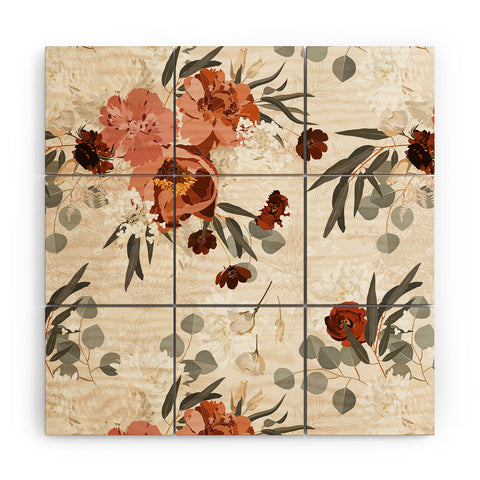 Iveta Abolina Peonies Cream Wood Wall Mural