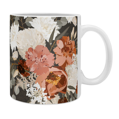 Iveta Abolina Peonies Deep Olive Coffee Mug