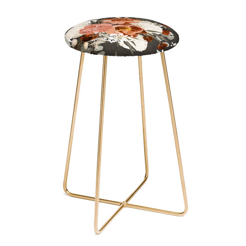 Iveta Abolina Peonies Deep Olive Counter Stool