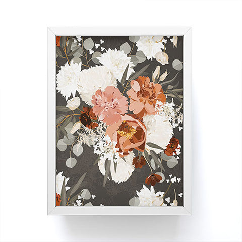 Iveta Abolina Peonies Deep Olive Framed Mini Art Print