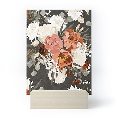 Iveta Abolina Peonies Deep Olive Mini Art Print