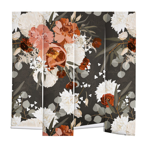 Iveta Abolina Peonies Deep Olive Wall Mural