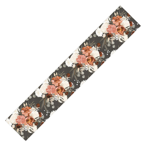 Iveta Abolina Peonies Deep Olive Table Runner