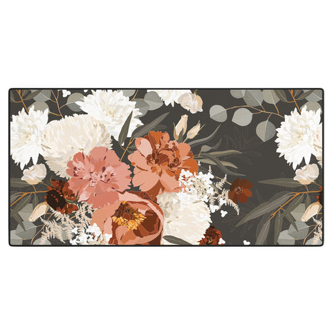 Iveta Abolina Peonies Deep Olive Desk Mat