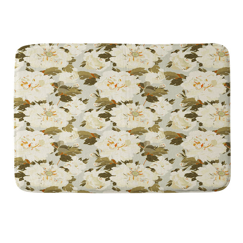 Iveta Abolina Peonies Light Sage Memory Foam Bath Mat