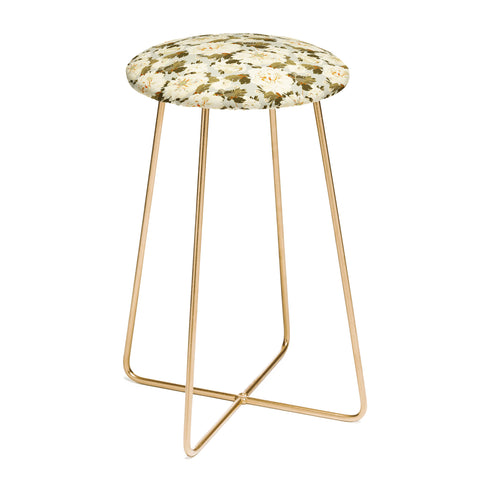 Iveta Abolina Peonies Light Sage Counter Stool