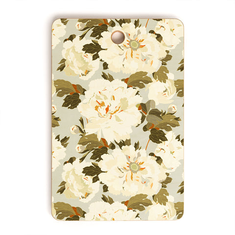 Iveta Abolina Peonies Light Sage Cutting Board Rectangle