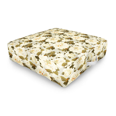 Iveta Abolina Peonies Light Sage Outdoor Floor Cushion