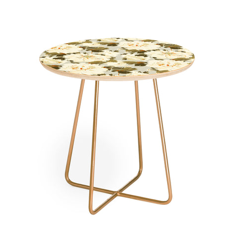 Iveta Abolina Peonies Light Sage Round Side Table