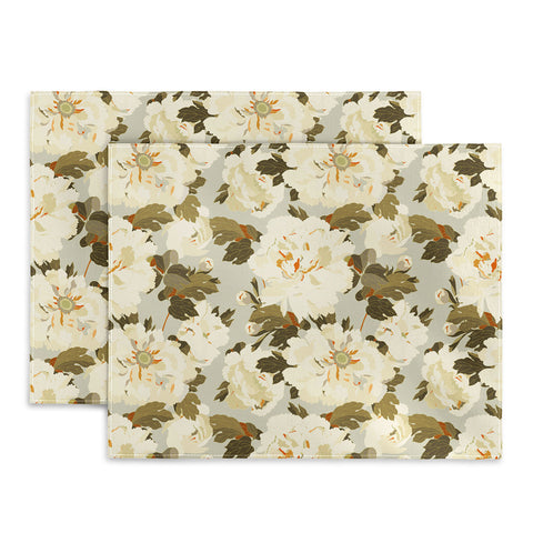 Iveta Abolina Peonies Light Sage Placemat