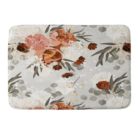 Iveta Abolina Peonies Sage Memory Foam Bath Mat