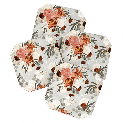 Iveta Abolina Peonies Sage Coaster Set