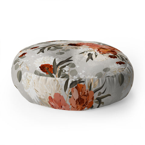 Iveta Abolina Peonies Sage Floor Pillow Round