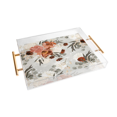 Iveta Abolina Peonies Sage Acrylic Tray