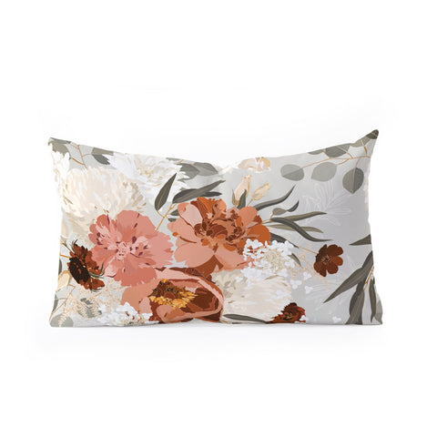 Iveta Abolina Peonies Sage Oblong Throw Pillow