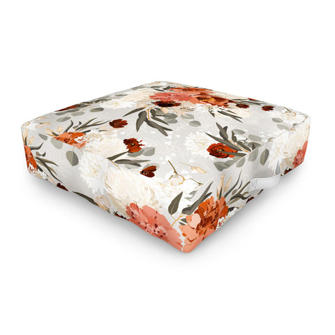 Iveta Abolina Peonies Sage Outdoor Floor Cushion