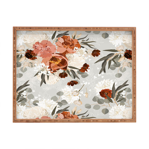 Iveta Abolina Peonies Sage Rectangular Tray