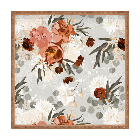 Iveta Abolina Peonies Sage Square Tray